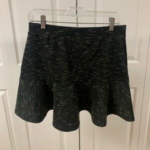 Black & White Marled Skater Skirt